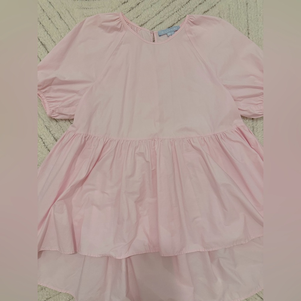 Hill House Pink Puff Sleeve Tunic Top